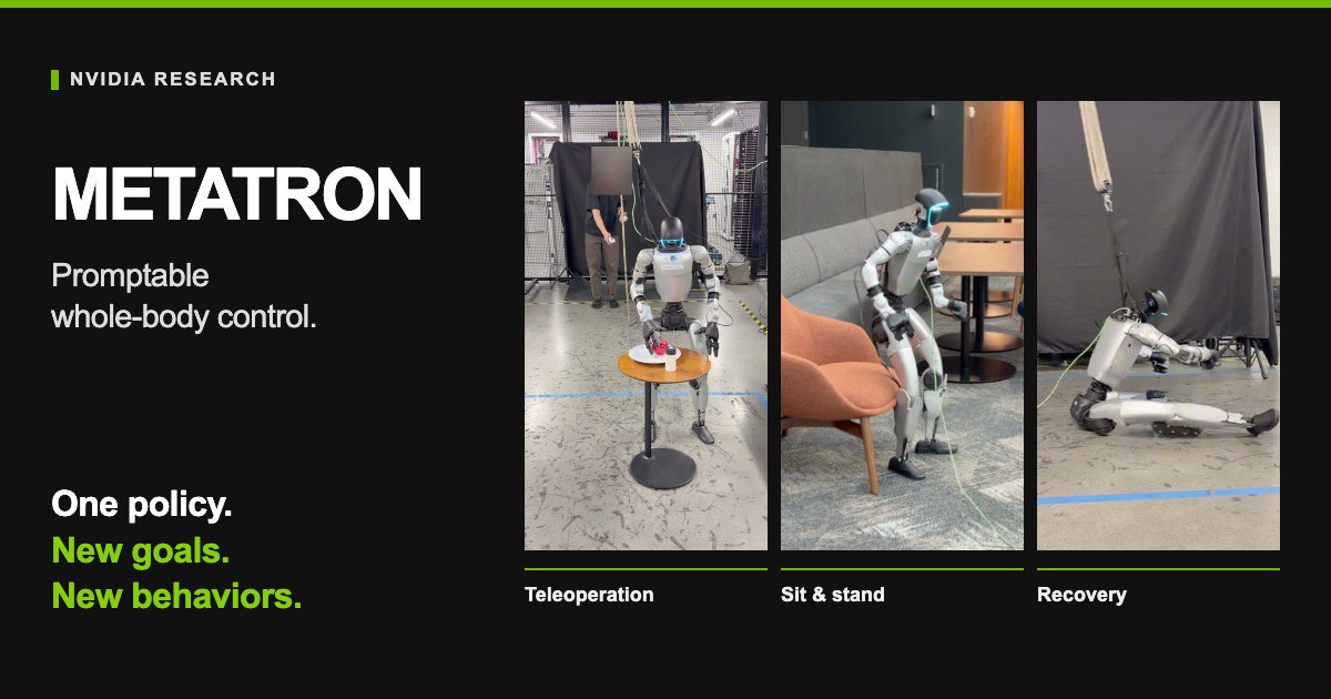 NVIDIA Metatron humanoid control policy