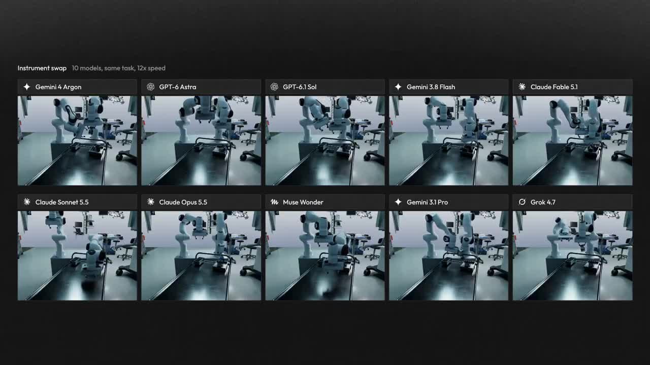 Dual-arm robot scene in the Dual-Arm Sim operating room