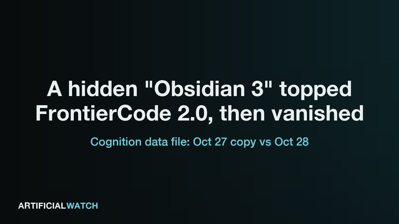 Report image on Obsidian 3 vanishing from FrontierCode 2.0 data