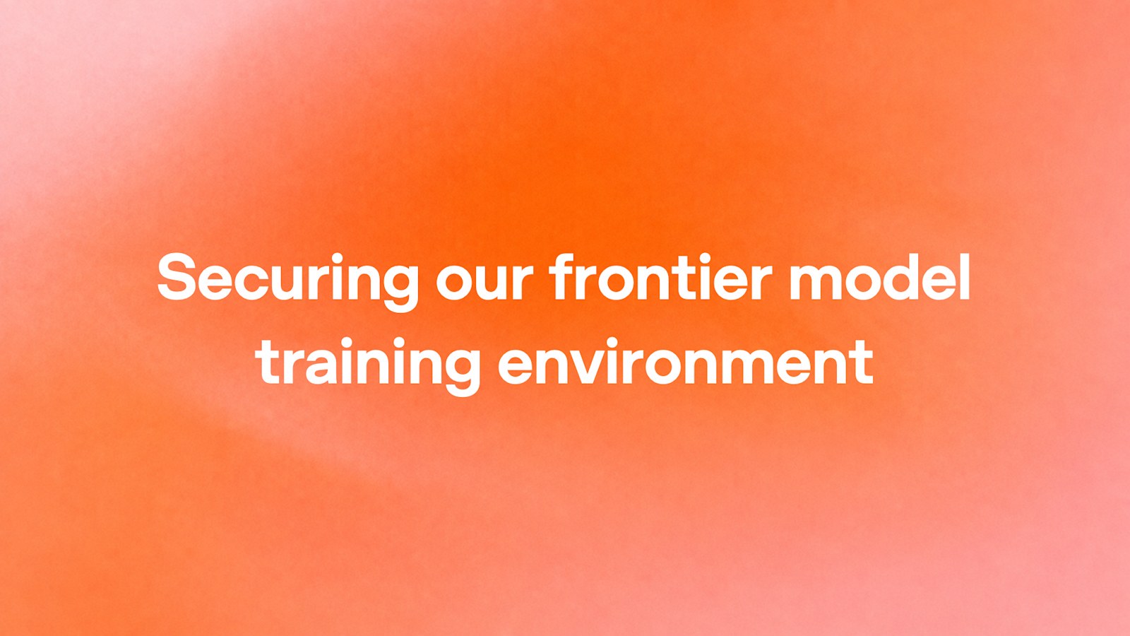 OpenAI frontier model security
